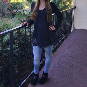 Cooling material, super comfy and stylish. Black long sleeve.